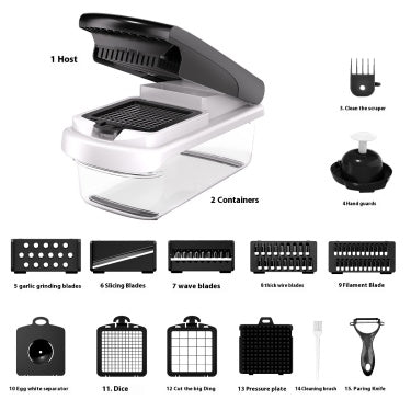 15-in-1 Multi-Function Vegetable Chopper – Premium Kitchen Food Cutter & Slicer