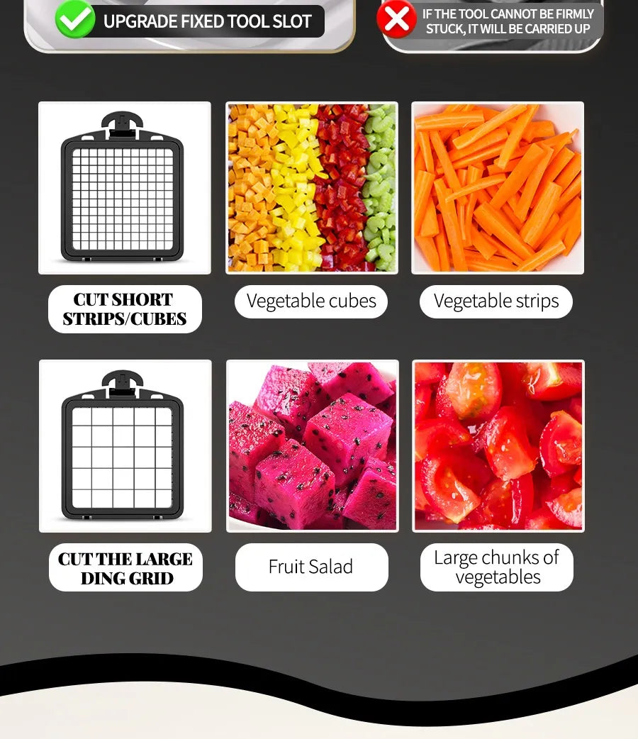 15-in-1 Multi-Function Vegetable Chopper – Premium Kitchen Food Cutter & Slicer