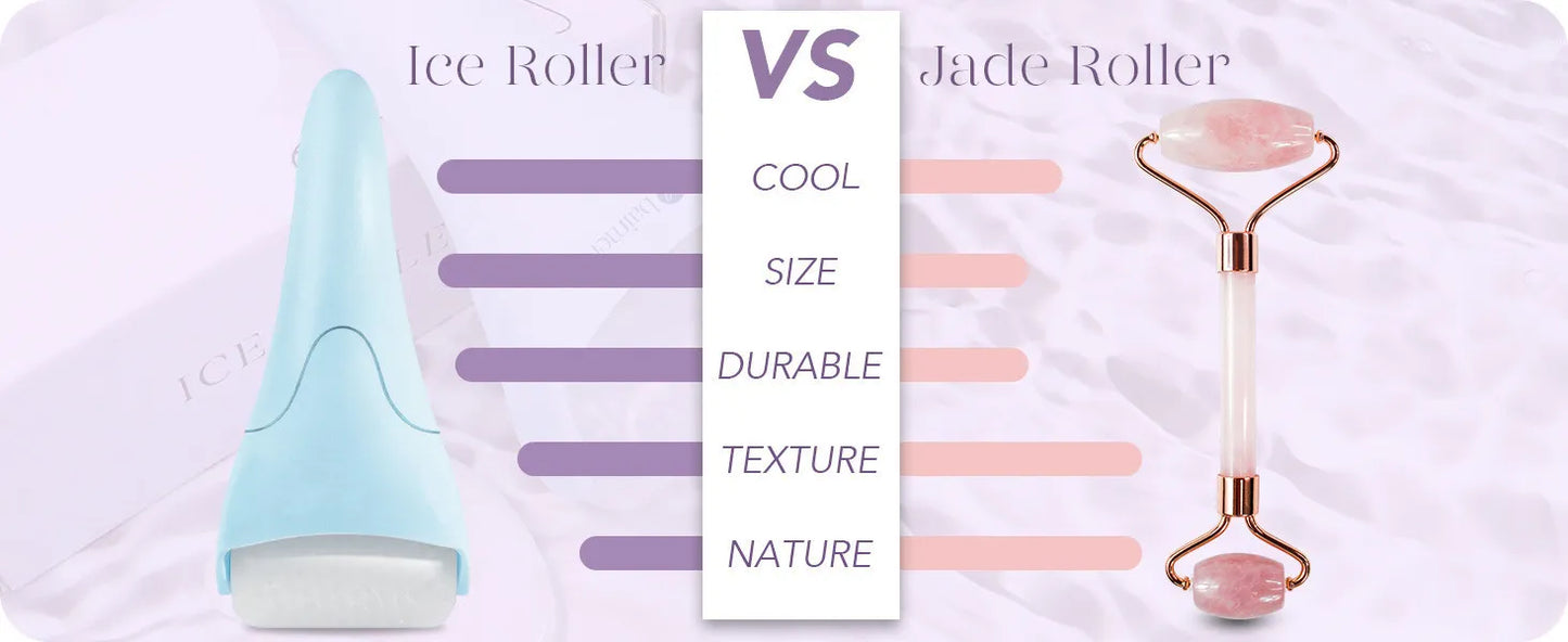 Ice Roller Face Massager – Cooling Facial Roller for Puffiness & Glowing Skin