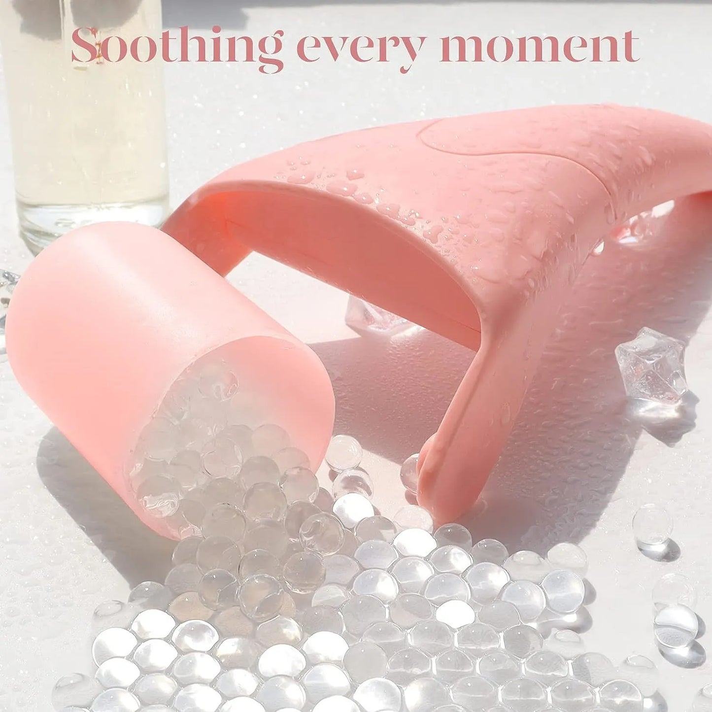 Ice Roller Face Massager – Cooling Facial Roller for Puffiness & Glowing Skin