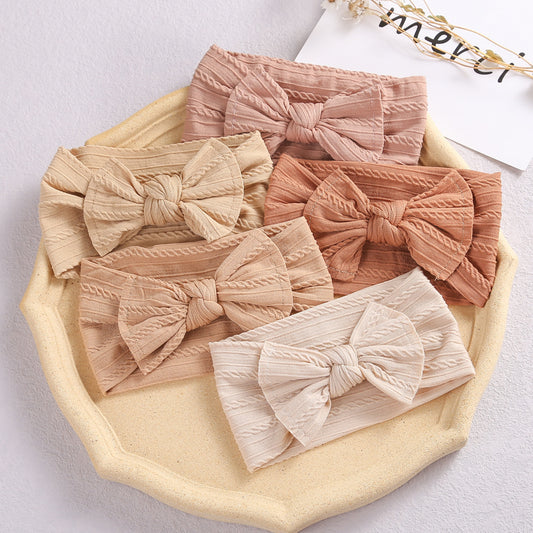 Baby Bow Headband – Soft Elastic Nylon Hair Accessory