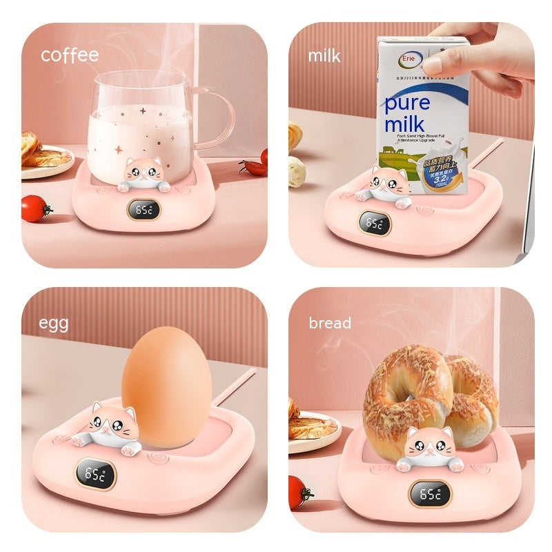 Cute Pet Cup Warmer – Constant Temperature Mug Heating Pad for Home & Office