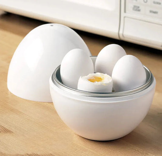 Microwave Egg Boiler – Quick 4-Egg Steamer for Soft & Hard Boiled Eggs