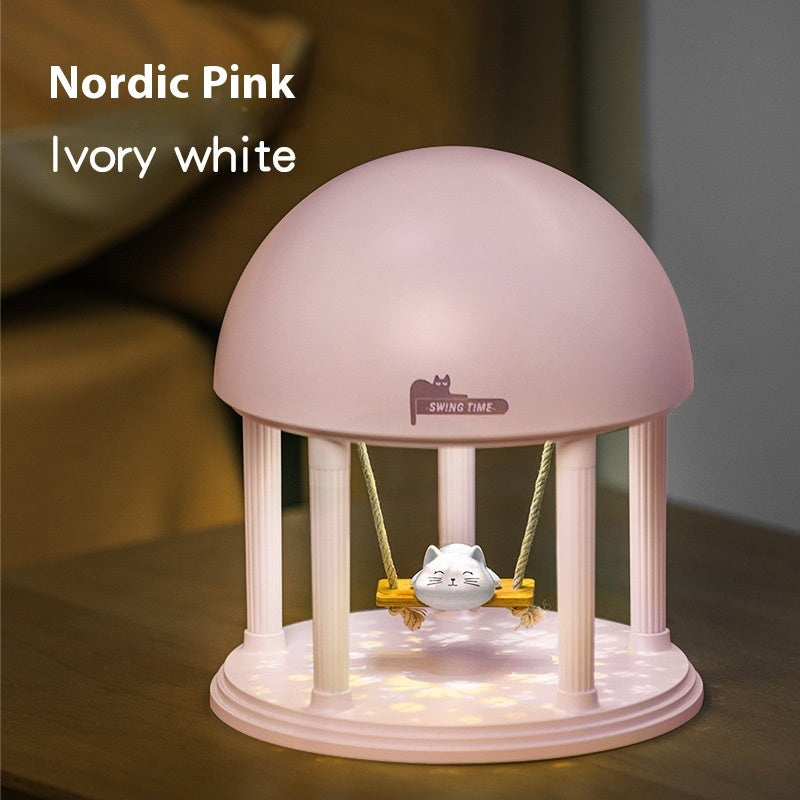 Dream Projector Atmosphere Night Light with Wireless Bluetooth Speaker – Cute Ambient Lamp for Home & Car