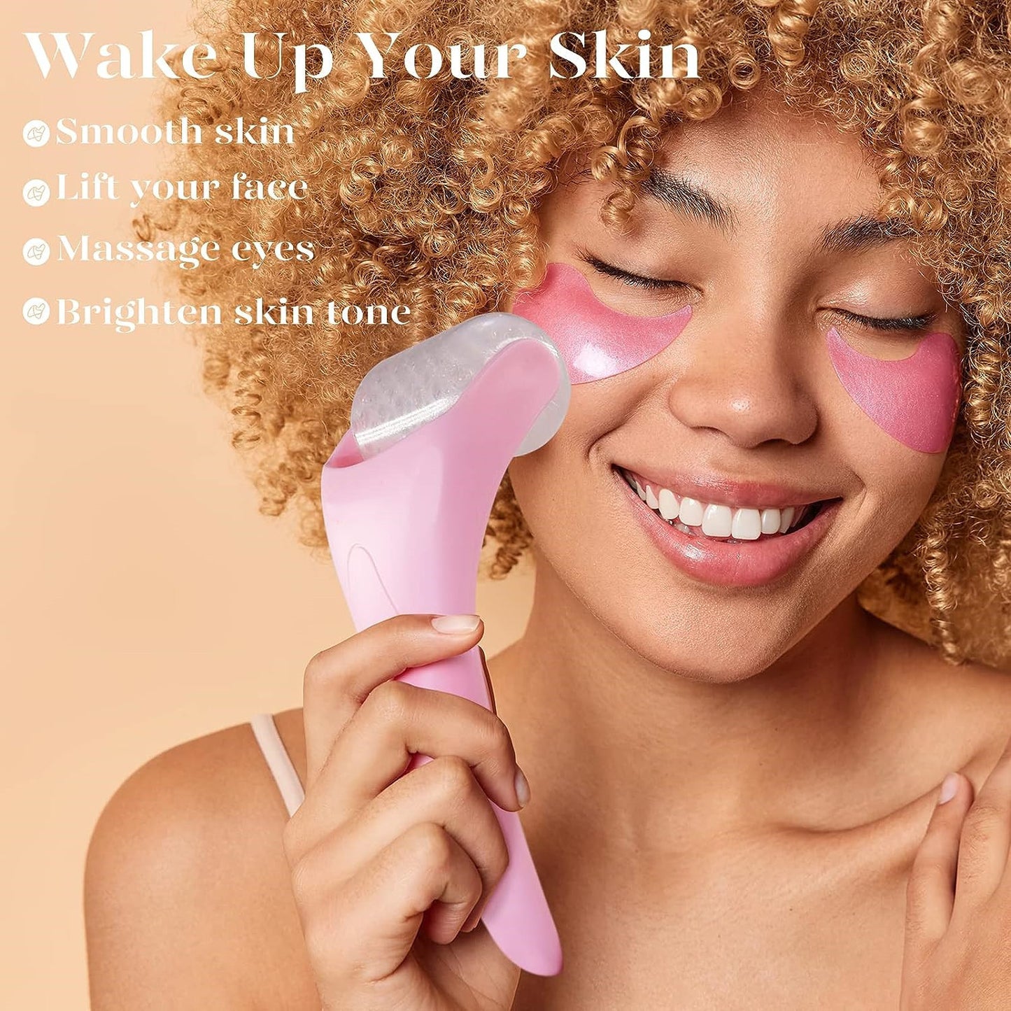 Ice Roller Face Massager – Cooling Facial Roller for Puffiness & Glowing Skin