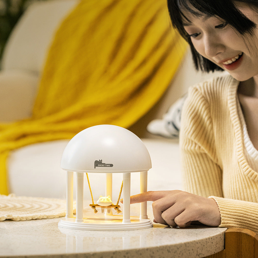 Dream Projector Atmosphere Night Light with Wireless Bluetooth Speaker – Cute Ambient Lamp for Home & Car