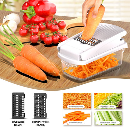 15-in-1 Multi-Function Vegetable Chopper – Premium Kitchen Food Cutter & Slicer