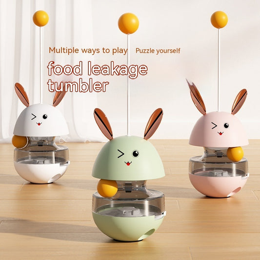 New Pet Tumbler Toy – Interactive Turntable Food Leakage Tumbler Toy for Cats & Small Pets